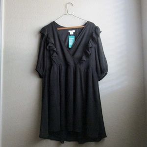Ruffle Puff Sleeve Dress